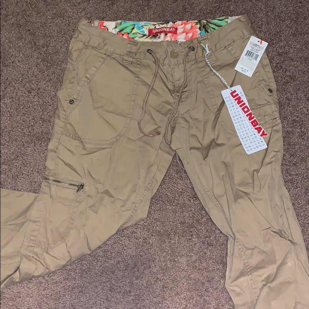 Tan, Cropped, UNIONBAY Capri pant